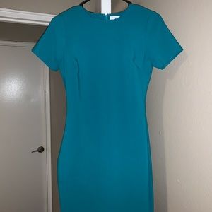 Teal body con dress